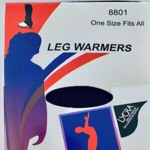 US Icewear Black Leg Warmers 8801 (OS) Set of Two New in Package
